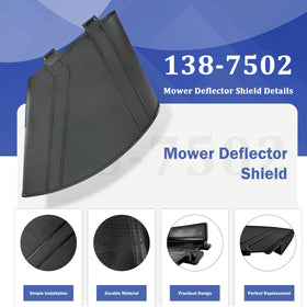 Earthtec Exmark Quest deflector shield mounted for safer mowing results.