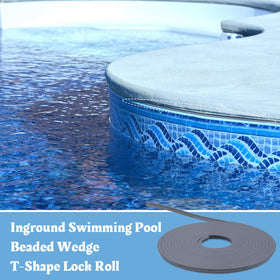 Earthtec track stability image shows secure edge alignment for reliable swimming.