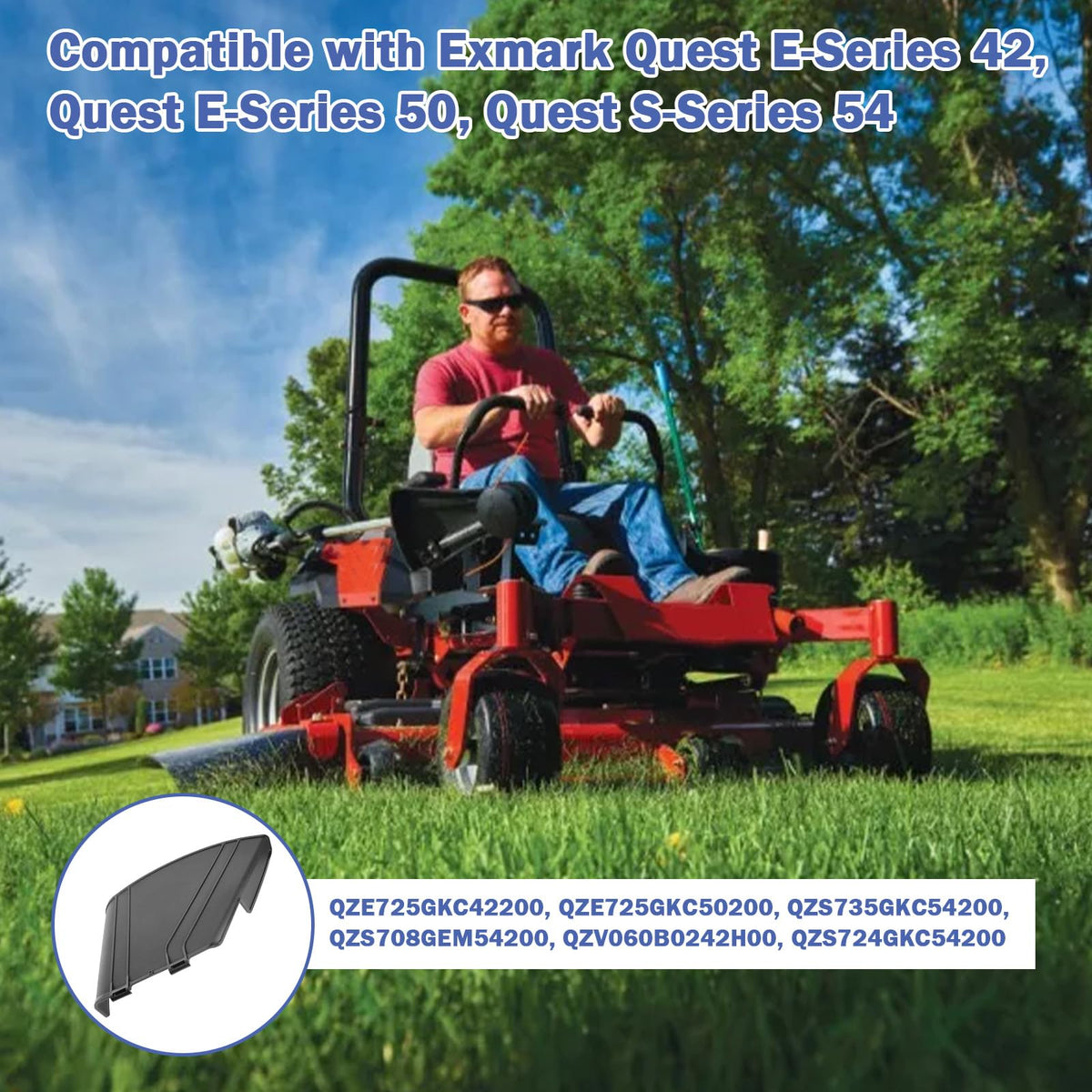 Earthtec replacement deflector chute installation for quick mower maintenance.