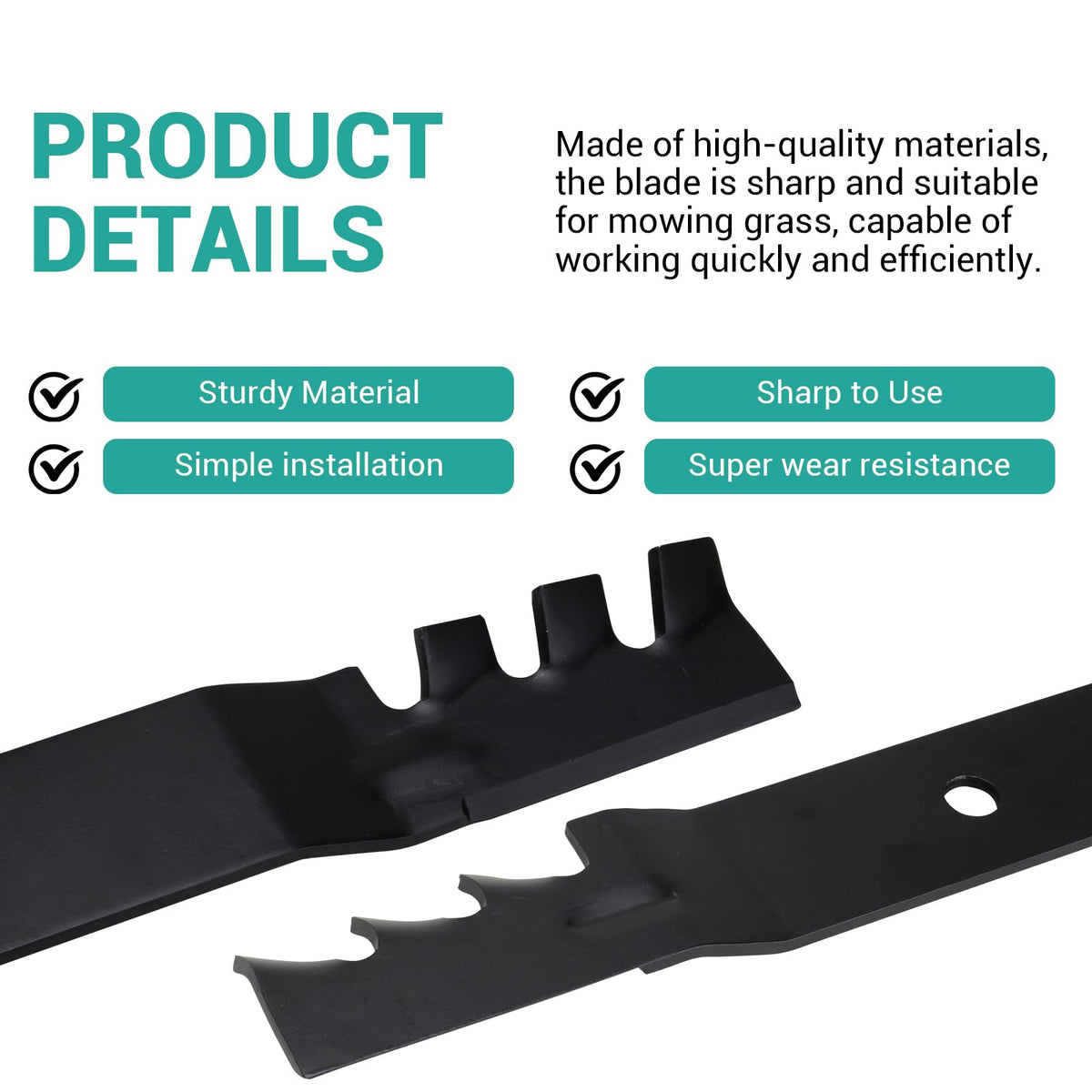 Earthtec blade with centrifugal air lift design improves clipping distribution.