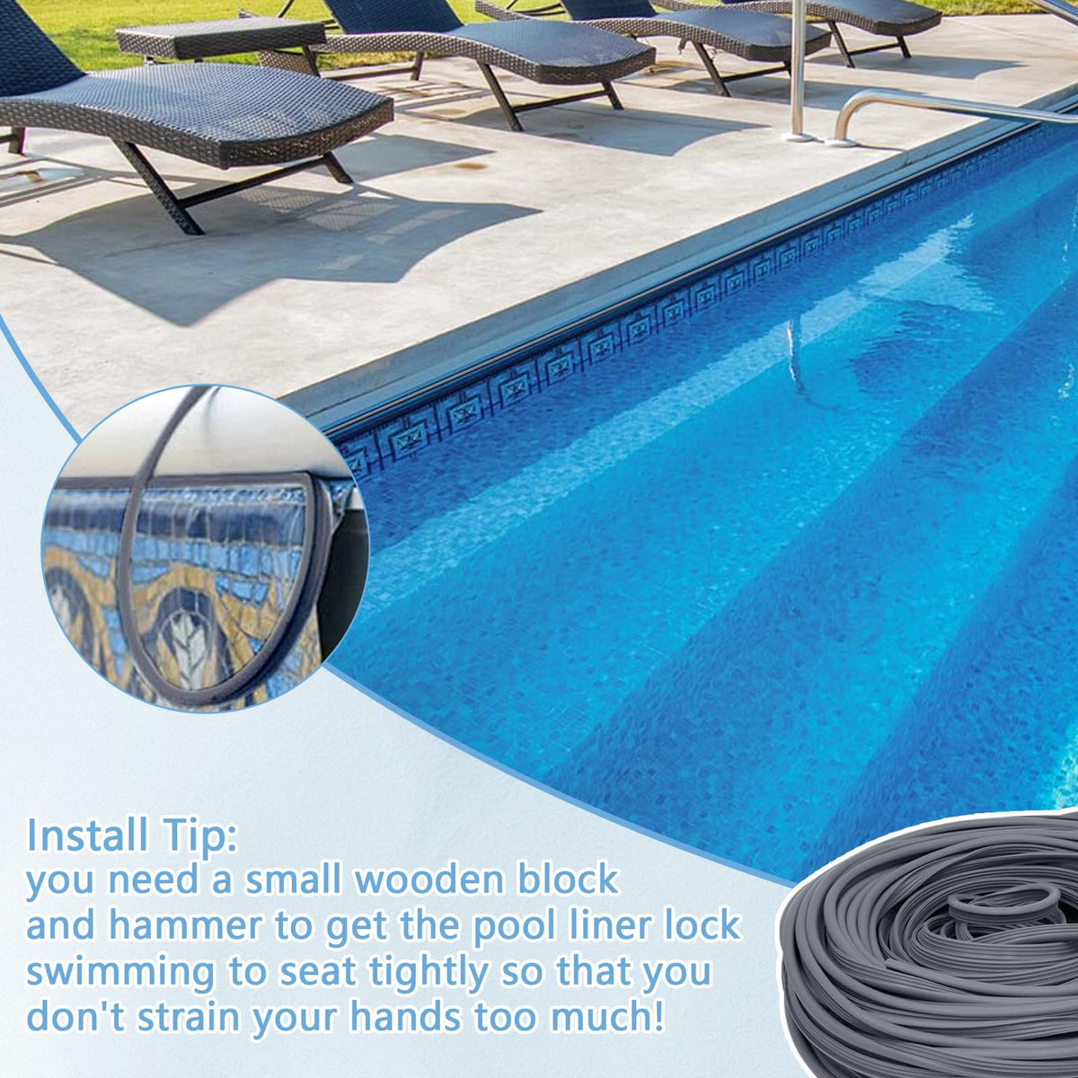 Earthtec new liner transforms your pool’s look with a fresh gray finish.