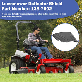 Earthtec heavy-duty deflector chute resists wear during demanding lawn tasks.