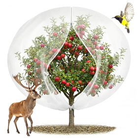 EaseThrift fruit tree netting 15x15ft covering a large tree for pest protection