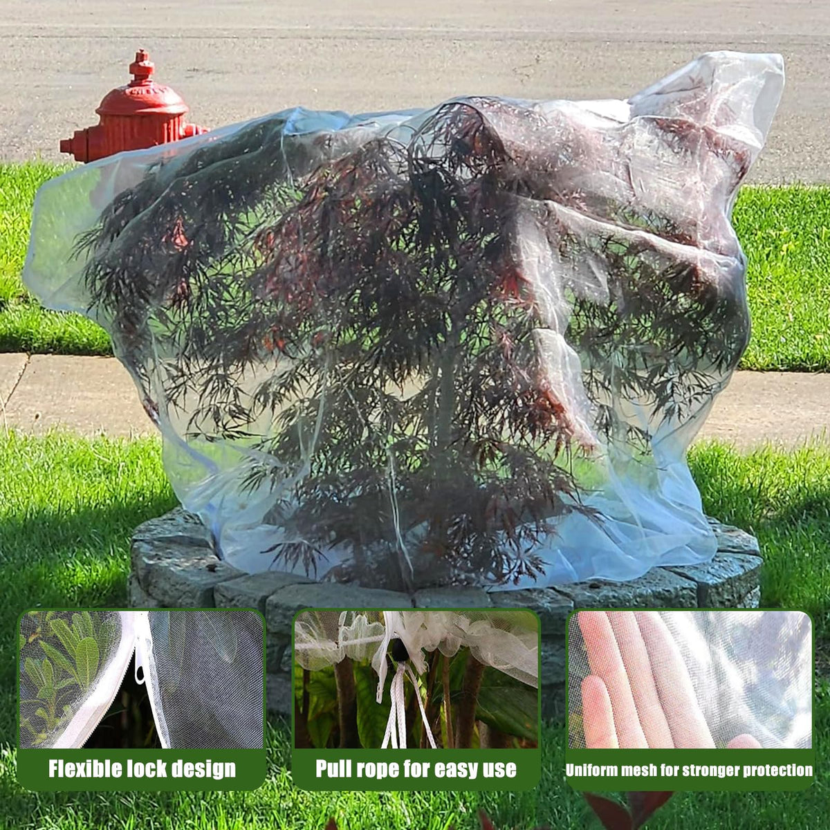 Durable PE fabric of EaseThrift netting showing tear resistance and light weight