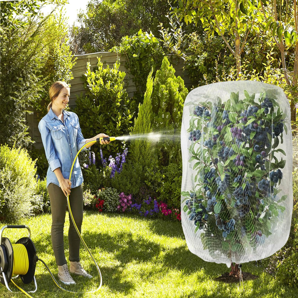 Birds, deer, and insects are kept away by EaseThrift pest protection netting