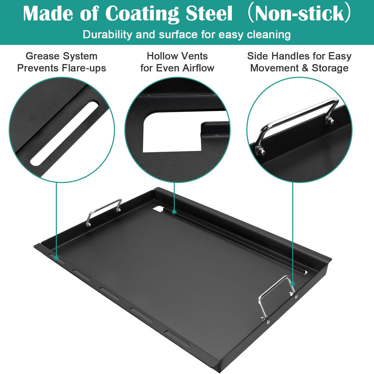 EasiBBQ flat-top griddle for Weber Genesis 320 supports quick meals