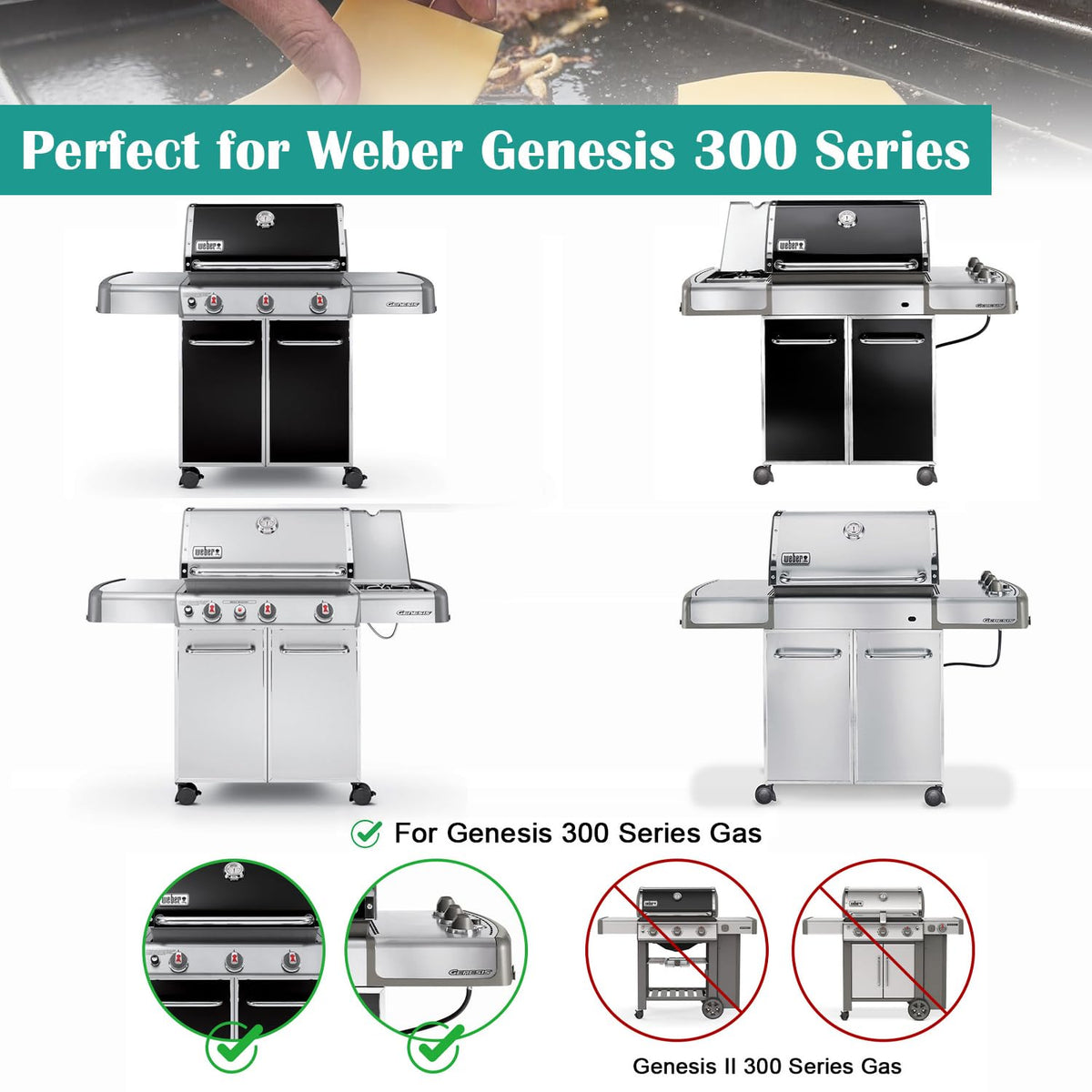 EasiBBQ griddle insert for Weber Genesis S-310 enables flexible cooking