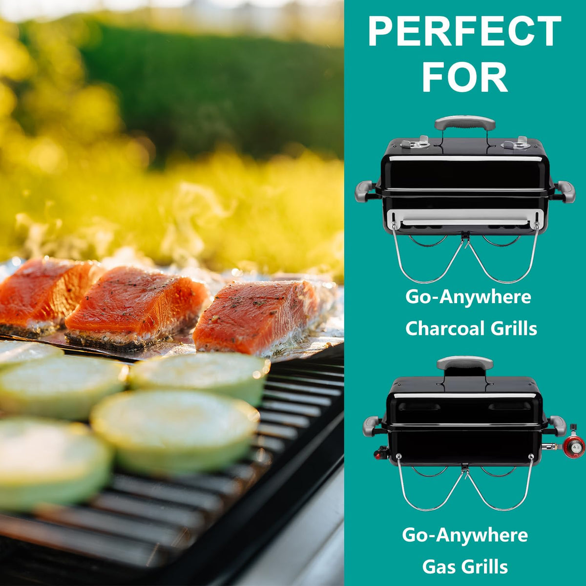 EasiBBQ 80631 16x10 stainless grate supports heat stability on Go-Anywhere grills.