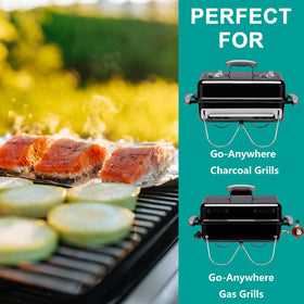EasiBBQ 80631 16x10 stainless grate supports heat stability on Go-Anywhere grills.