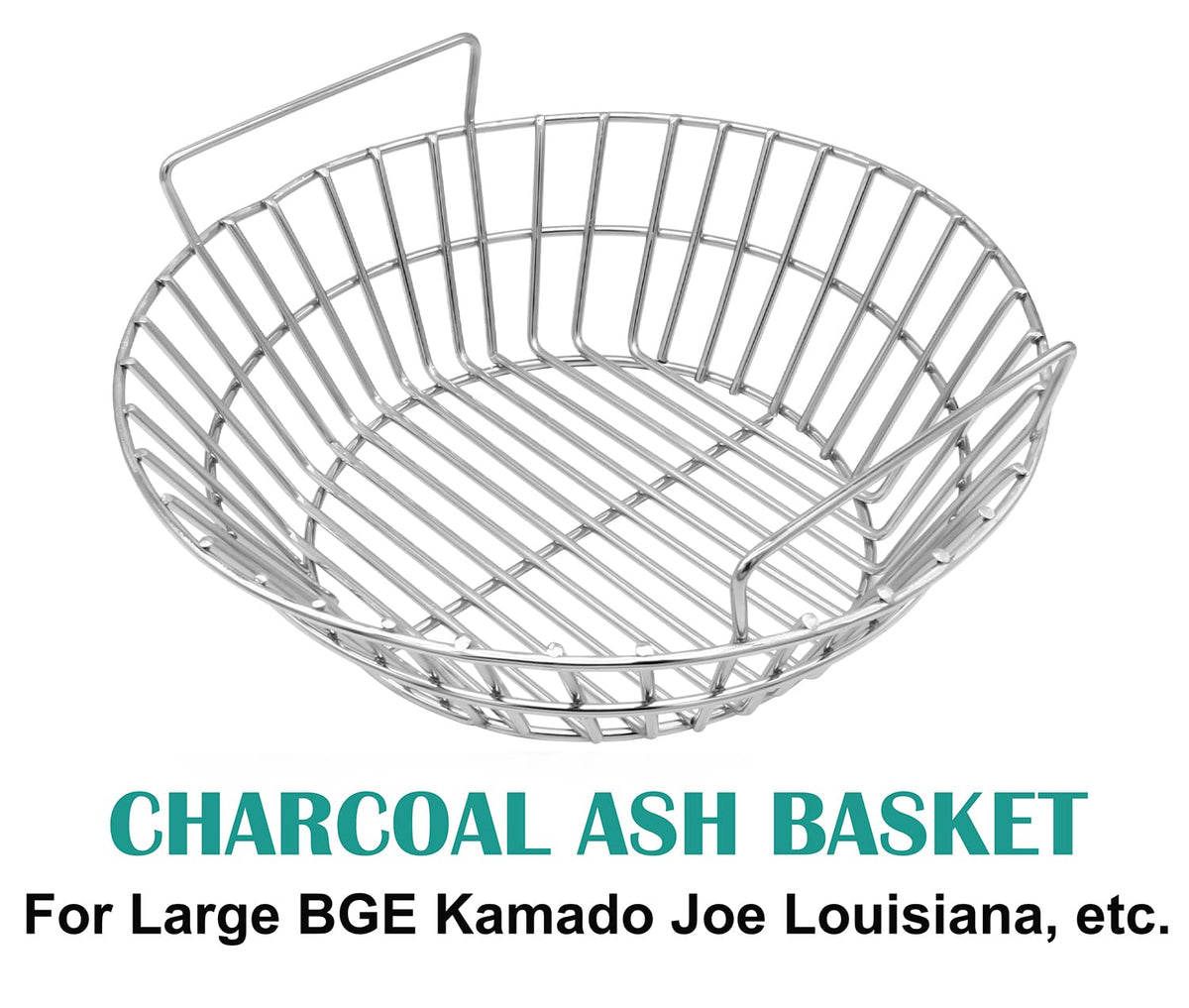 EasiBBQ ash basket fits most kamados for versatile dome compatibility.