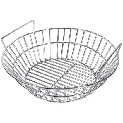 EasiBBQ ash basket for top diameter 13.75 inches and Big Green Egg fit, improving airflow.