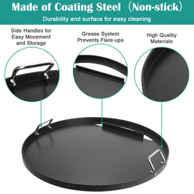 Dishwasher-safe griddle simplifies cleanup after grilling sessions.