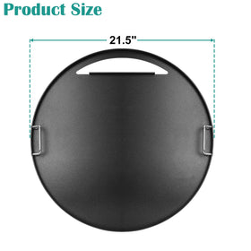 EasiBBQ griddle handles with silicone mitts offering safe hands-on grilling adjustments.
