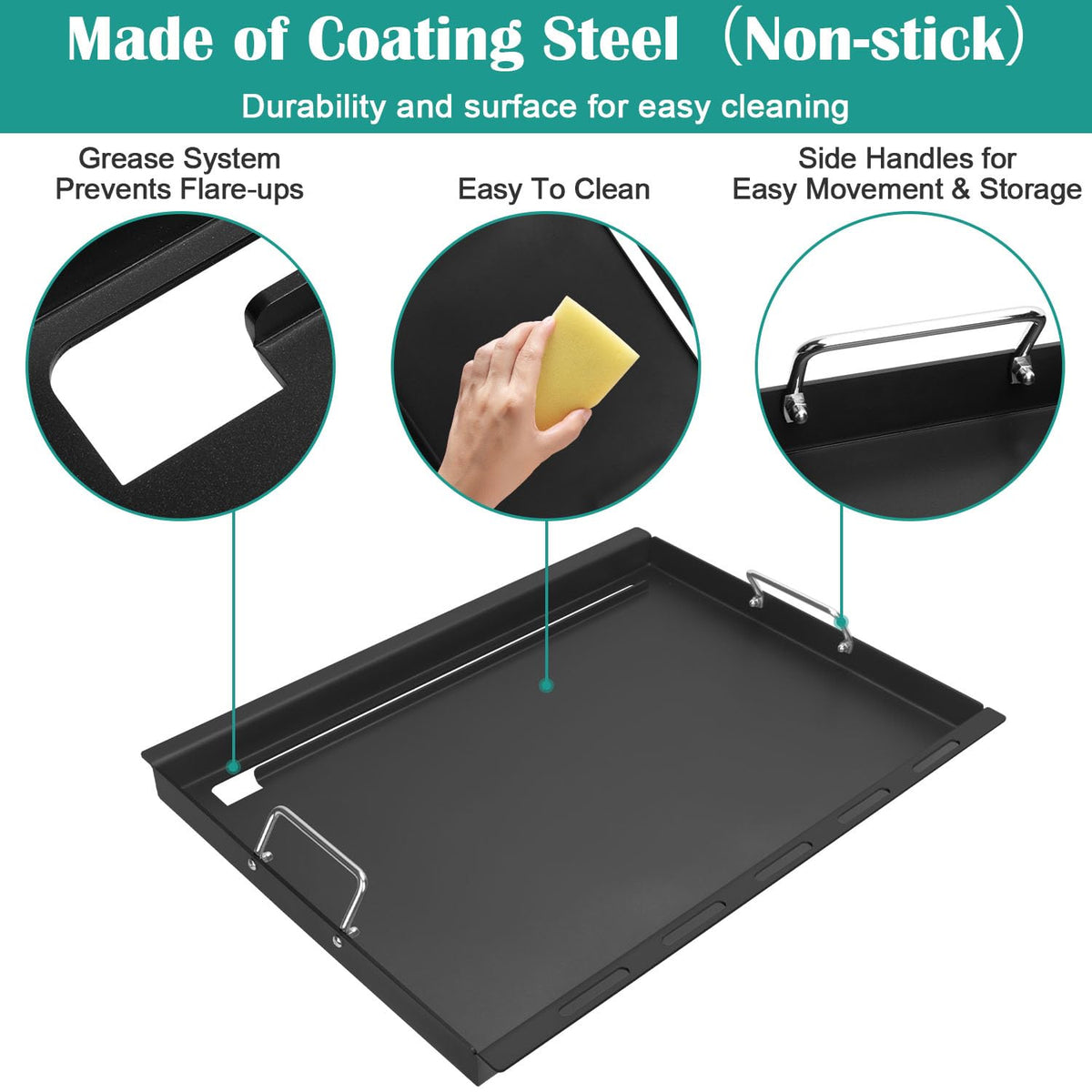 Grill to griddle transformation with EasiBBQ insert in seconds.