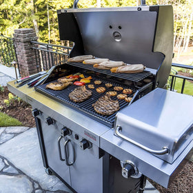 Close-up of durable stainless steel EasiBBQ emitter plates