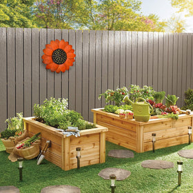 EASICUTI 13-inch orange sunflower decor enhances bathrooms and bedrooms with nature-inspired charm