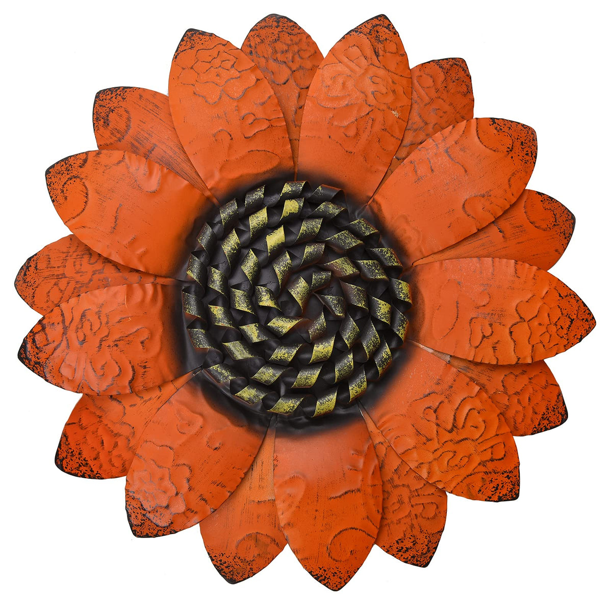 EASICUTI orange sunflower metal flowers wall decor adds a vibrant living space accent