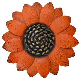 EASICUTI orange sunflower metal flowers wall decor adds a vibrant living space accent