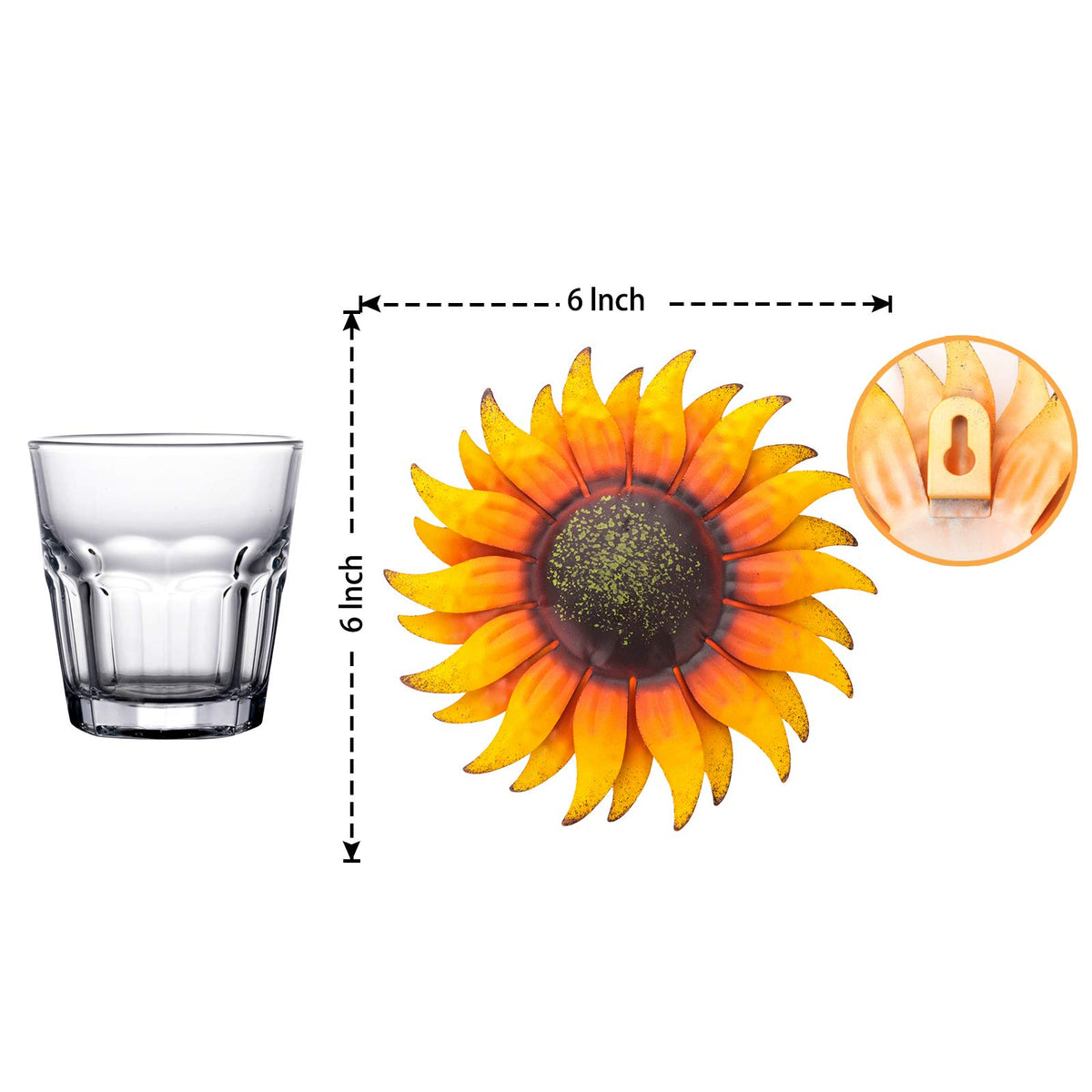 EASICUTI sunflower wall art close-up showcases hand-painted details.