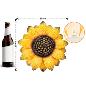 EASICUTI Sunflower Wall Art mounted on wall above a console