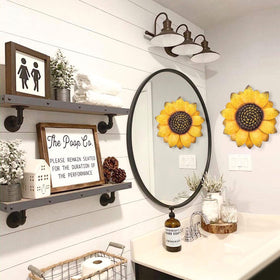12 inch EASICUTI sunflower decor in bathroom setting