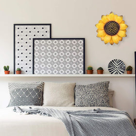 Outdoor wall display of EASICUTI sunflower art