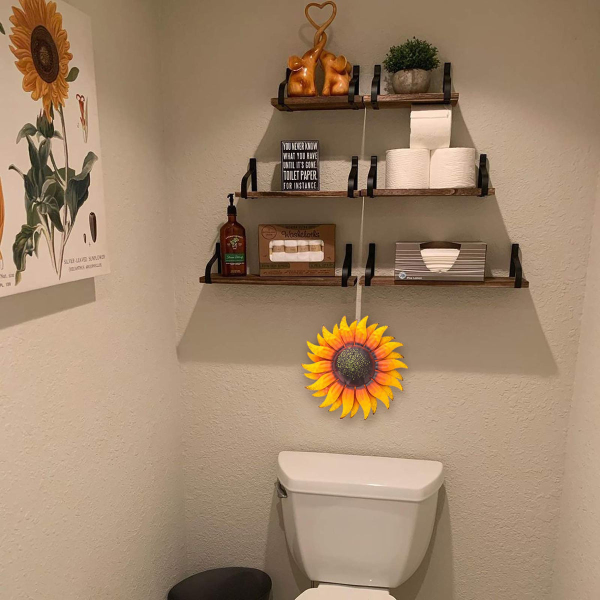 EASICUTI sunflower wall decor enhances kitchens with warm, cheerful color.