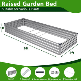 Easllre durable galvanized steel bed resisting warping under heavy soil.
