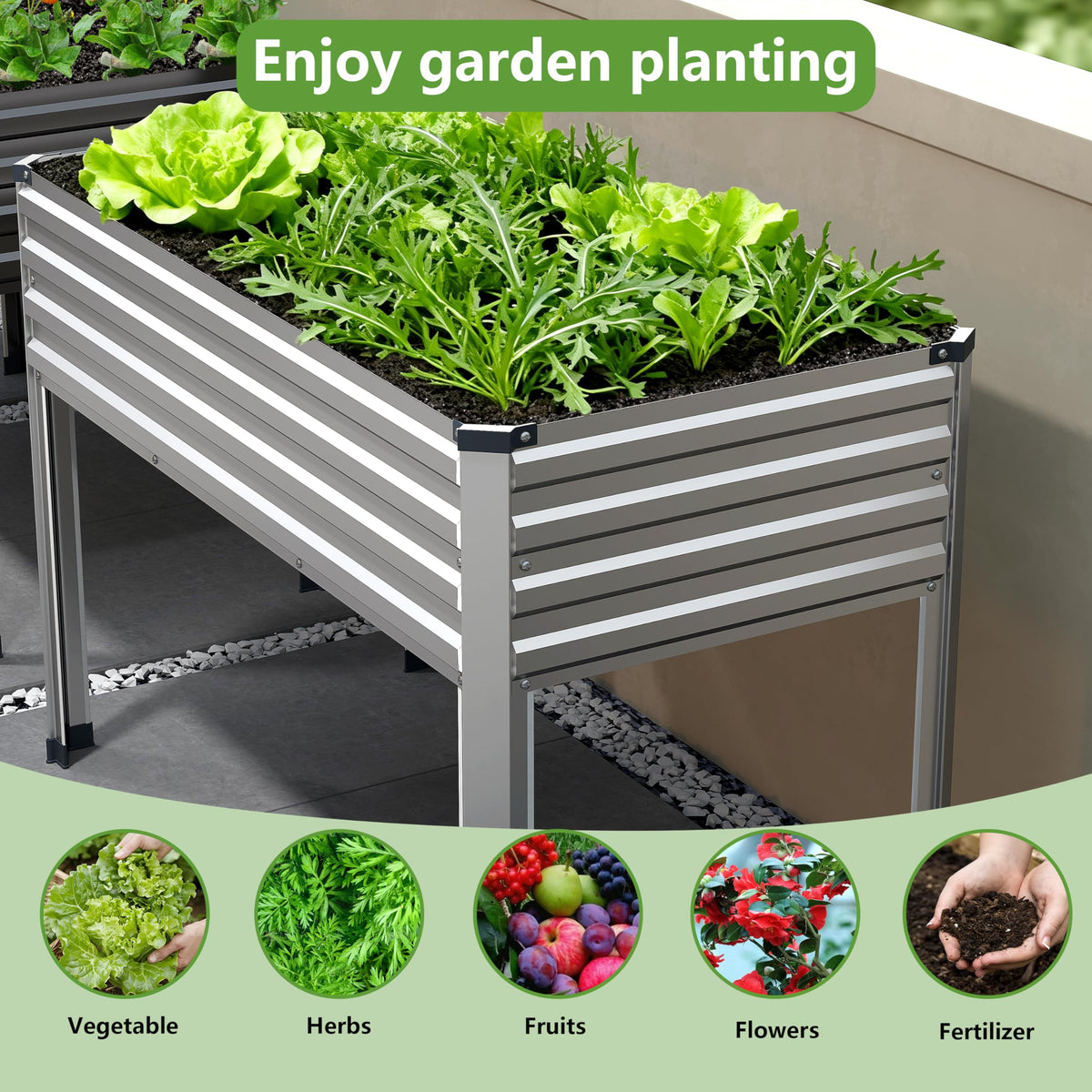 Easllre galvanized steel construction emphasizes rust resistance and long-lasting durability