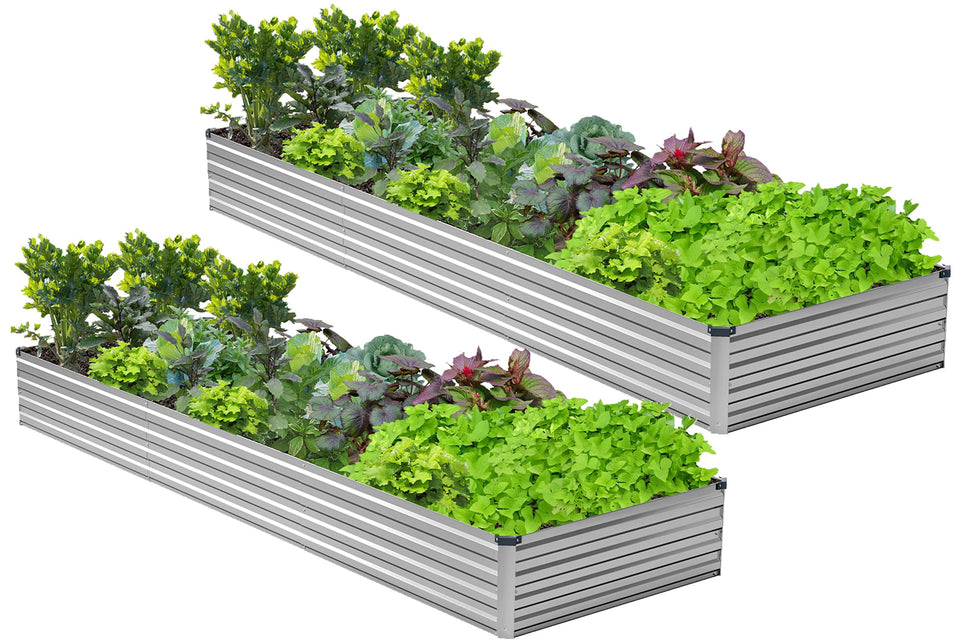 Easllre galvanized raised garden bed assembled for a durable outdoor planting space
