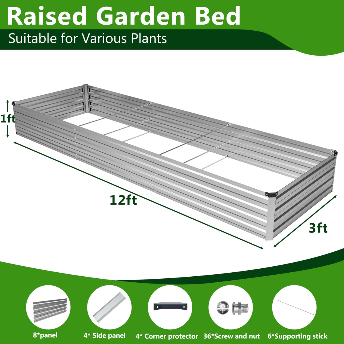 Easllre garden bed vegetable planting ready for fresh herbs and greens