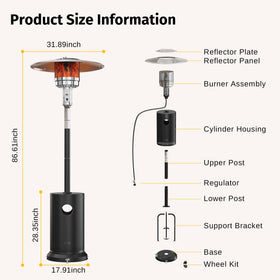 East Oak ETL-certified outdoor heater ensures trusted safety.