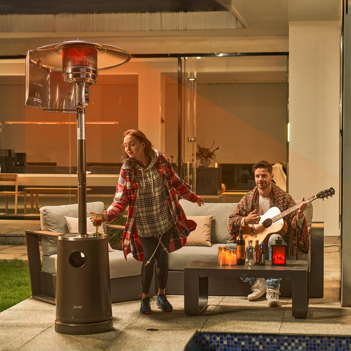 East Oak reflector assembly on a full-size heater increases efficiency.