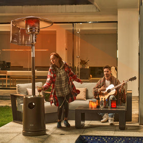 East Oak reflector assembly on a full-size heater increases efficiency.