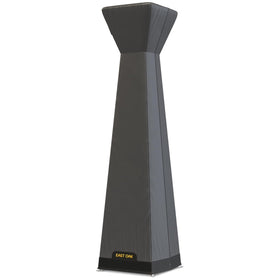 East Oak pyramid heater cover front view protecting a full-size heater from wind and rain.