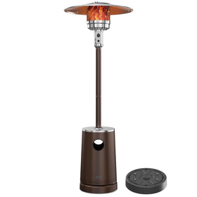 East Oak UR50BN2 outdoor heater with table design for convenient serving