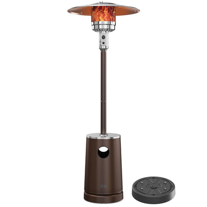 East Oak UR50BN2 outdoor heater with table design for convenient serving