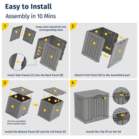 EAST OAK UV-resistant deck box maintains color and interior dryness in sun