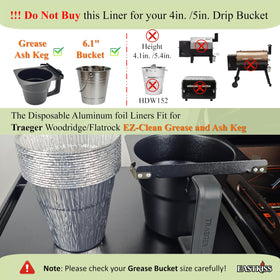EastKISS custom-fit keg liner for Traeger Woodridge eases cleanup.