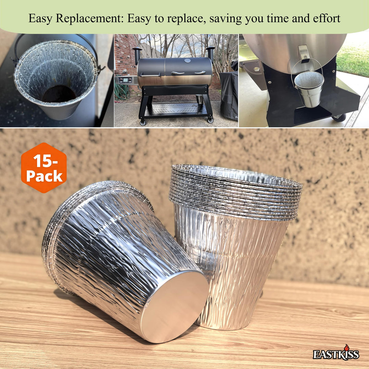EastKISS easy-cleanup keg liner streamlines grease disposal.