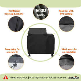 EastKISS weatherproof Deck Boss 900 grill cover protecting against rain and sun
