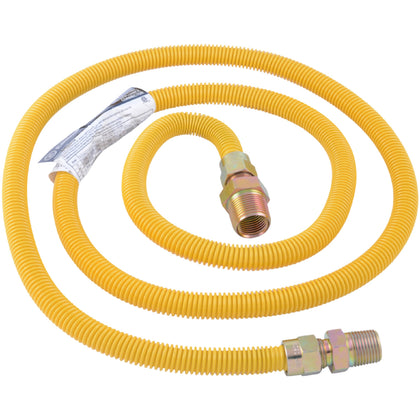 Eastman 72in epoxy-coated gas line hose for indoor and outdoor use.