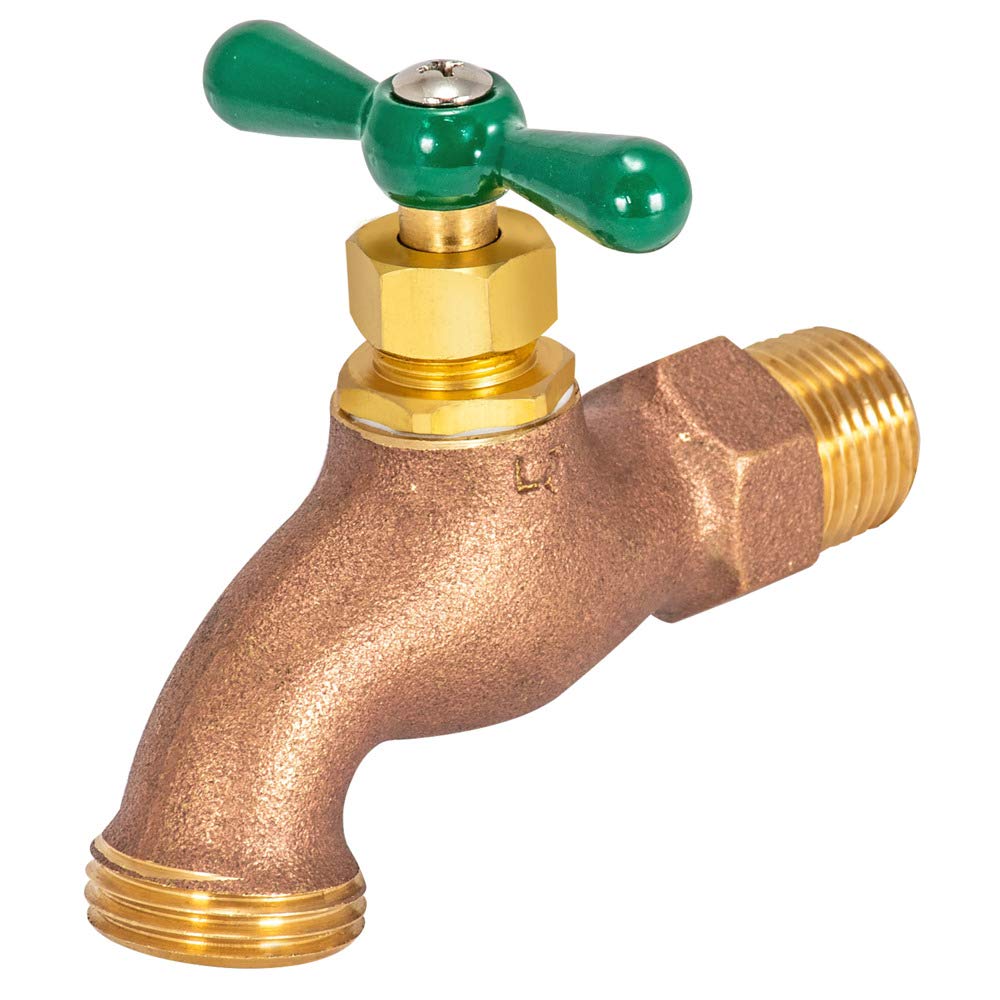 Eastman heavy-pattern hose bibb with durable brass body for outdoor irrigation.