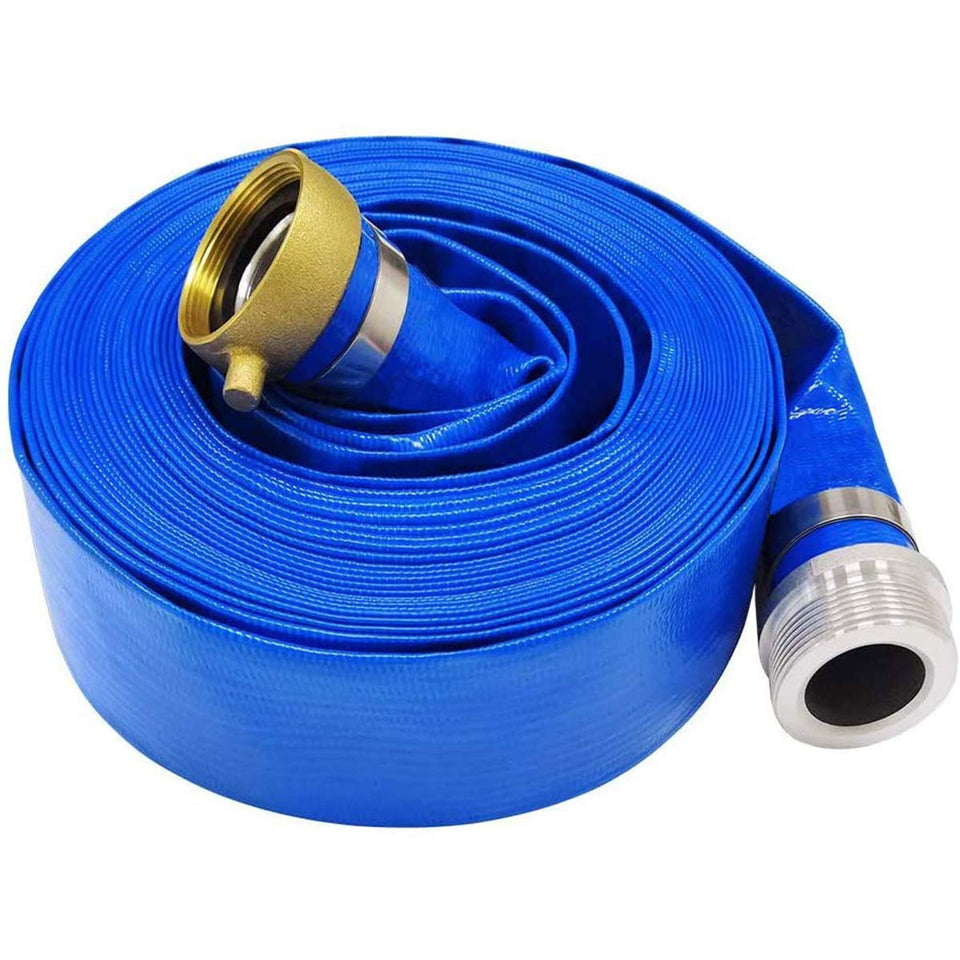 Eastrans blue pool discharge hose 50ft for efficient backwash and drainage