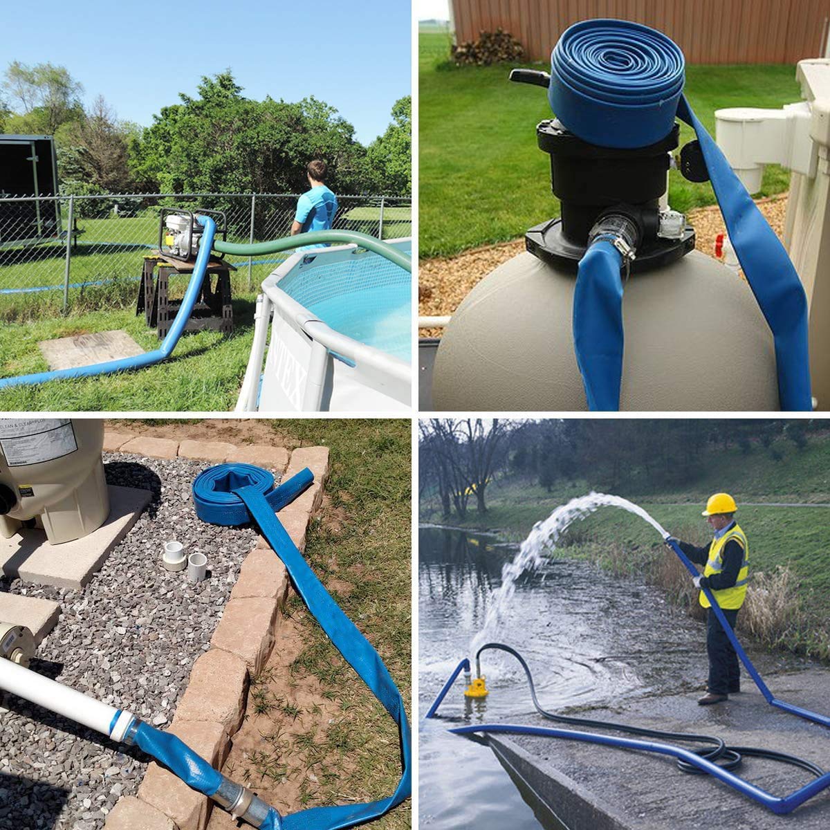Eastrans chemical-resistant hose suitable for chlorine and cleaners in pool care.
