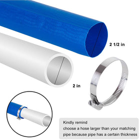 Eastrans flat 4-inch width hose provides easy setup and stable operation.