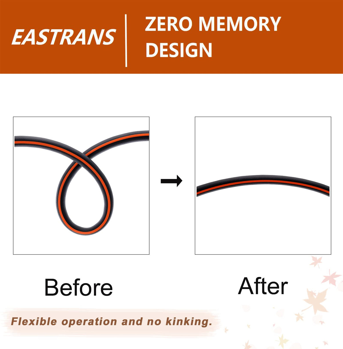 Eastrans all-weather flexible hose for year-round use.