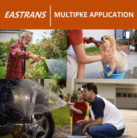 Eastrans black and orange hose design for quick visibility.