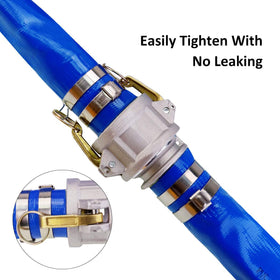 Eastrans hose rolled flat for compact storage after use