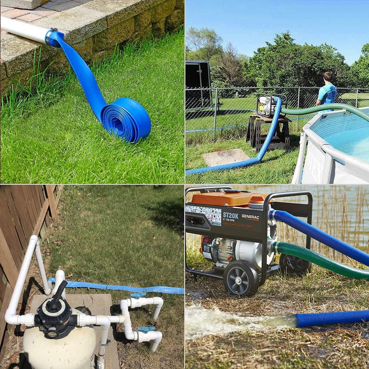 Eastrans pool filter waste hose enables clean, controlled waste transfer.